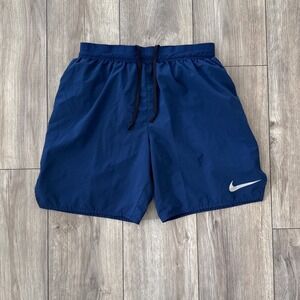 Nike Dri Fit Men Shorts Navy Blue Athletic Performance Gym Workout Size S